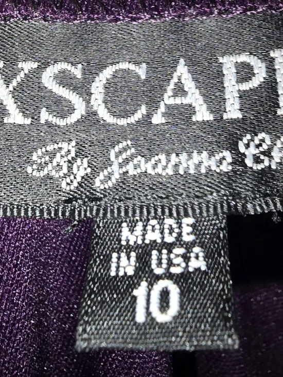 Xscape Plum Lace-Shoulder Midi Dress - Picture 3 of 3